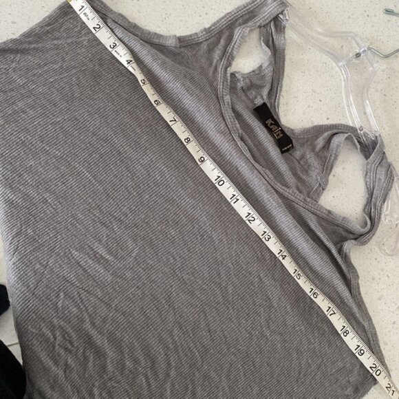 KAIN LABEL one size Heather grey ribbed tank top cami - Picture 6 of 6